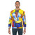 Colorful rumba-inspired Latin music sweatshirt with bongo drum and oil painting design - men