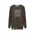 Vintage style sweatshirt featuring a "Libraries Gave Us Power" design with leopard print, roses, and nineties indie music elements - hanging