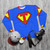 Super Letter T Sweatshirt - Superhero Graphic Tee Apparel - flat lay