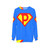 Letter A-Z Superhero Graphic Sweatshirt - hanging