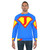 Letter J Sweatshirt with Superhero Graphic Design - men