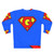 Super Letter Sweatshirt - Superhero Graphic Letter Apparel - Back