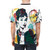 Vintage-inspired Audrey Hepburn pop art t-shirt featuring the iconic actress in a colorful, retro-style design. - men back