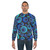 Retro Blue Sweatshirt with Fun Vibrant Pattern - men