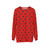 Ladybug pattern sweatshirt with a beautiful, nature-inspired design - hanging