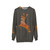 Reindeer sweatshirt with colorful legendary animal art design - hanging