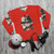 Urban red sweatshirt for boys - flat lay