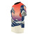 Pug dog t-shirt with Japanese inspired ocean wave graphic - men left