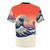 Corgi Japanese Wave T-shirt featuring a playful ocean scene with corgis - Back