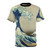 Artistic t-shirt featuring the iconic "Great Wave off Kanagawa" Japanese artwork