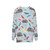 Rainy day sweatshirt with spring pattern - hanging