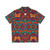 Vintage tribal ethnic embroidered Hawaiian shirt