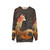 Kitsune Japanese art sweatshirt with fox emblem - hanging