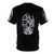 Stylized skull graphic design inspired by Atreyu's 'In Our Wake' album cover on a black t-shirt - Back