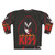 70s glam rock kiss the demon stylized sweatshirt - Back