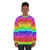 Colorful rainbow glitter sweatshirt with LGBT pride design - women