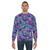 Colorful rainbow fish design on a cozy sweatshirt - men