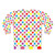 Colorful polka dot pattern sweatshirt - Back