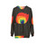 Vibrant rainbow cats sweatshirt - hanging