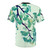 Ginkgo leaf graphic design printed on a green t-shirt - Back