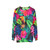 Tropical hibiscus floral pattern sweatshirt - hanging
