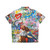 Colorful Hawaiian shirt featuring a pop art collage of urban style elements - Back