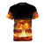Skaryodrawn atomic bomb explosion graphic on a white t-shirt