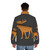 Moose puffer jacket with colorful, abstract, and beautiful animal design - men back