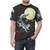 A high-quality t-shirt featuring the iconic Great Grey Wolf Sif from the Dark Souls video game series. - men front