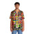Retro Pop Art Hawaiian Shirt with 70s 80s Inspired Tropical Design - People Front