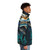 Puffer jacket with a dreamy, ethereal design featuring whales and the moon - men side right