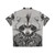 Punk Raccoon Hawaiian Shirt with Animal Print Design - Back