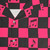 Retro Pink Checkerboard Music Pattern Hawaiian Shirt - Detail