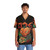 Pumpkinzilla Hawaiian Shirt featuring a pumpkin monster in a retro Japanese style - People Front