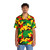 Vibrant reggae camo Hawaiian shirt - People Front