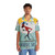 Retro Nordic ski Hawaiian shirt with mountains and scenic design - People Front