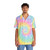 Vibrant rainbow tie dye hawaiian shirt - People Front