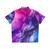 Vibrant rainbow ombre abstract fluid art Hawaiian shirt - Back