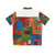 Vibrant Primitive Hawaiian Shirt with Geometric Botanical Patterns - Back