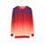 Vibrant purple to yellow gradient ombre sweatshirt - hanging