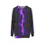 Purple Thunder Sweatshirt with Striking Lightning Bolt Design - hanging