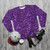 Purple Glitter Confetti Sweatshirt - flat lay
