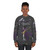 Purple motorcycle sweatshirt with music and anime design - women