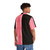 Vibrant pink and black Hawaiian shirt with plaid and stripe design - People Back