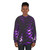 Purple dragon scales sweatshirt with a fantasy design - women