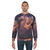 Purple and gold sweatshirt with a galaxy and starry night design - men