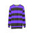 Purple and black striped sweatshirt - hanging