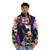 Barry Manilow Puffer Jacket with the singer's image and concert tour details - men front