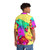 Colorful Hawaiian shirt with a vibrant monster print design - People Back