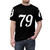 White t-shirt with large number 79 graphic - men front